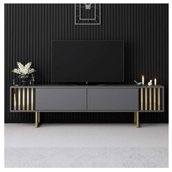 Hanah home tv polica gold line anthracite gold Cene