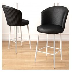 Hanah home set 4 barske stolice uras black white Cene