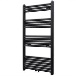 vidaXL Kopalniški cevni radiator za centralno ogrevanje raven 600x1160 mm črn, (21089251) Cene