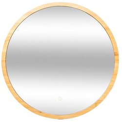  ogledalo zidno okruglo led 57x3x57cm bambus Cijene