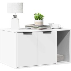vidaXL kutija za mačji pijesak bijela 60x40x40 cm konstruirano drvo Cijene