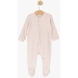 Just kiddin baby otroški pajac s stopali ribbed cream Cene