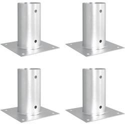 vidaXL Okrogla podlaga 4 pcs Srebrna 15 x 15 x 15 cm Kovina, (5000249092) Cene