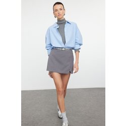 Trendyol Gray Mini Slit Detailed Woven Shorts Skirt Cijene