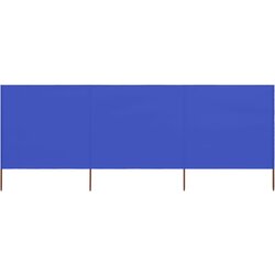 vidaXL vidaLX 3-panelni vetrobran tkanina 400x120 cm sinje moder, (20742999) Cene
