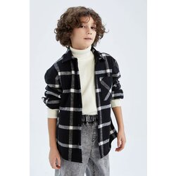 Defacto Boy Regular Fit Polo Neck Flannel Long Sleeve Shirt Cene
