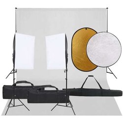  Komplet za foto studio z lučmi, ozadjem in odbojnikom Cene