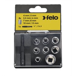 Felo set nasadnih glava sa adapterom hex nut 05798106 9 kom Cene