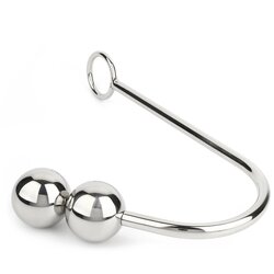 Mr. Steel Anal Hook Double Balls 40+40mm Silver Cene