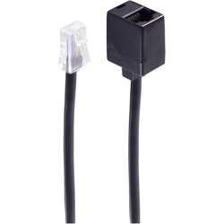 Shiverpeaks basic-s modularni podaljšek\, zahodni vtič 8/8 do zahodne vtičnice 8/8\, 6 m western podaljšek [1x RJ45 vtič 8p8c - 1x RJ45 vtičnica 8p8c] 6 m črna, (20411190) Cene
