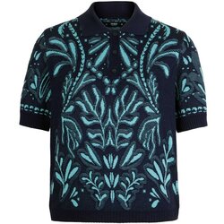 IVKO WOMAN Žakardni pulover/ urban botanik motiv - marin plava Cene