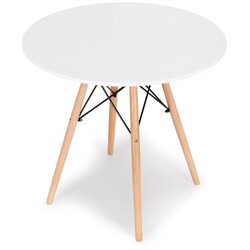 BOLZZ trpezarijski sto Torino, Okrugli, 80cm, Beli Cene