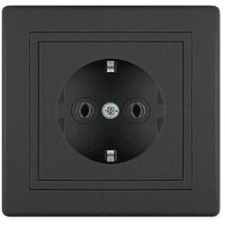 Dvopolna utičnica 16A 250V crna soft ALC630.E1E1 Cene