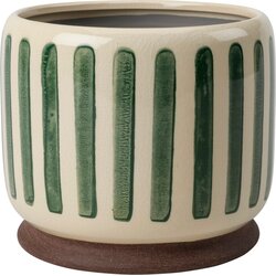 Burgon & Ball Cvetlični lonec za sobne rastline "Collector" - zeleno črtast - ⌀ 18 cm Cene
