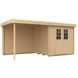 KIEHNHOLZ Vrtna kućica Eco-Lounge (Vanjska dimenzija uklj. krovni prevjes (Š x D): 454 x 230 cm, Drvo, Natur) Cene