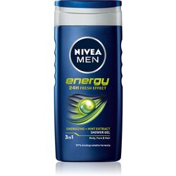 Nivea Men Energy gel za prhanje za telo, obraz in lase 250 ml za moške Cene
