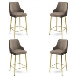 Hanah home set 4 barske stolice enox cappuccino gold Cene