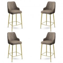 Hanah home set barskih stolica Enox, 4 dijela, bež-zlatna Cijene