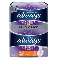 Always Vložki Ultra Platinum Normal- Duo pack, 16 kos Cene