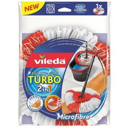 Vileda Refil za Turbo mop 2u1, Mikrovlakna, Crveno-bijeli Cijene