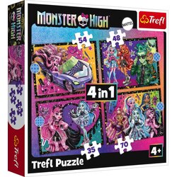 Trefl 4in1 Puzzle Set - Monster High - 1 set. Cene