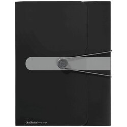 Herlitz Mapa A4 s gumicom, PP, hrbat 40 mm, Easy orga to go, crna Cene
