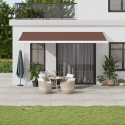 vidaXL Tenda na automatsko uvlačenje smeđa 500 x 300 cm Cijene