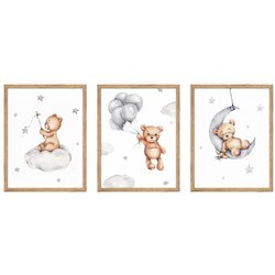 knor Otroške slike v kompletu 3 ks 30x40 cm Teddy Bear Cene