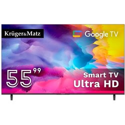 Krüger&Matz KM0255UHD-G 139 cm (55) UHD Smart TV Wi-Fi Black Cene