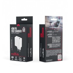 Maxlife kućni punjač za telefon od 45W sa dva USB-C i jednim USB-A ulazom White ( OEM0101205 ) Cene