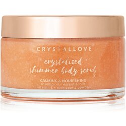 Crystallove Rose Quartz Shimmer Body Scrub piling za tijelo svjetlucavi 200 g Cene
