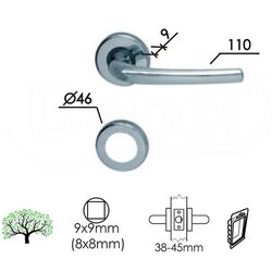 Dabel kvaka roz za vrata mito mat-hr 46/9/110/8/9 mm 6x6 Cene