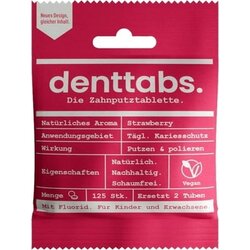 denttabs. Tablete za čišćenje zuba s fluorom - jagoda Cene