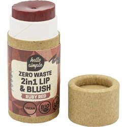hello simple Zero Waste 2 in 1 Lip Balm & Blush Ruby Red Cene