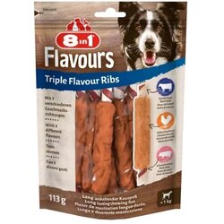 8u1 Delights 8in1 poslastica za pse Triple Flavour Ribs 6 komada, 113 g Cene