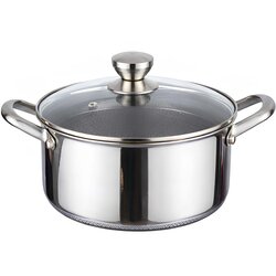 Cheffinger Lonec 20 cm 3 L s premazom sataste strukture in pokrovom, Srebrna, (5000276462) Cene