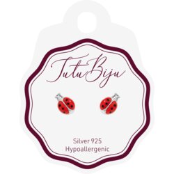 Tutu Biju naušnice Ladybug 8.0 mm silver TLB80S Cene