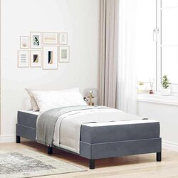  Boxspring krevet s madracem Tamno siva 90 x 190 cm Baršun Cijene