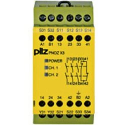 PILZ Sigurnosni relej PNOZ X3 240VAC 24VDC 3n/o 1n/c 1so Radni napon (broj): 240 V/AC 3 zatvarač, 1 otvarač (Š x V x d) 45 x 87 Cene