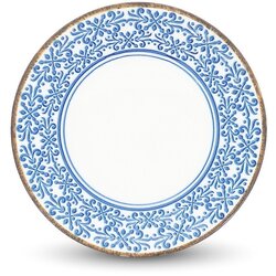 BonBistro Bijeli/plavi desertni porculanski tanjur ø 21 cm Azul – Cene