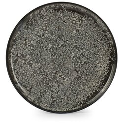 ONA Črn/kremno bel krožnik iz kamenine ø 27 cm Gravel – Cene