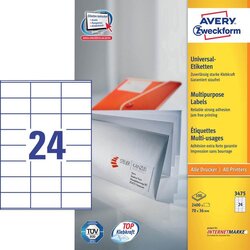 Avery Zweckform Avery 3475 printer label White Cene