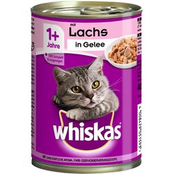Whiskas 1+ pločevinke 12 x 400 g - Z lososom v želeju Cene