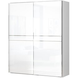 Jela Jagodina jela klizni plakar PK181/PN - kolekcija piano - kristalno bela/kristalno bela hg lak - 182x224x61 cm Cene