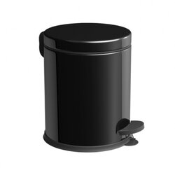 VINOKS Kanta za otpatke sa pedalom metal CRNA 5 lit (visina 265mm, prečnik 210mm) ( K341 ) Cene