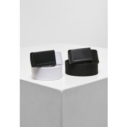 Urban Classics Kids canvas belt kids 2-Pack black+white Cene