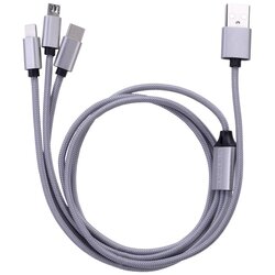 BAUHAUS USB polnilni kabel 3 v 1 (1 m, vrsta povezave tip C - tip A - Micro USB - Lightning) Cene