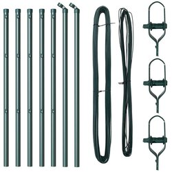  Stupovi ograde 7 kom Zelena Ø32 mm 100 cm Galvanizirani čelik Cijene