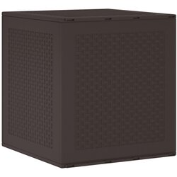 vidaXL Vrtna shranjevalna skrinja Rjava 55x53x57 cm PP Cene