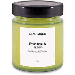 Remember Mirisna sojina svijeća, vrijeme gorenja 35 h Fresh Basil & Rhubarb - Cene